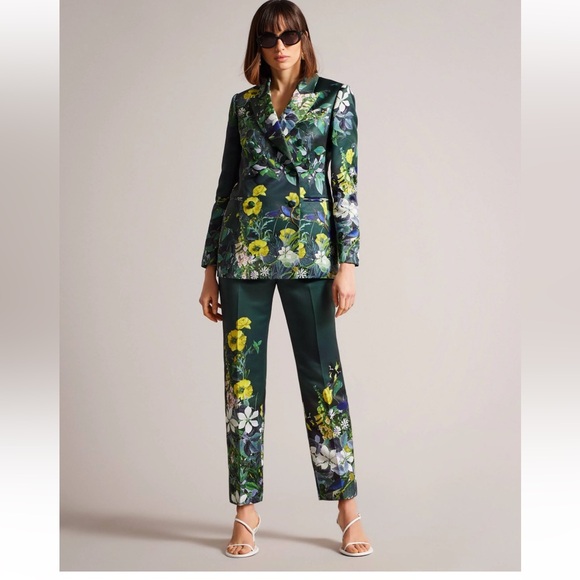 Ted Baker Jackets & Blazers - Ted Baker 3 Piece Botanical Pant Blazer Top Set Size 2